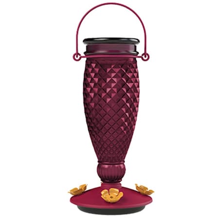 Daretocare Diamond White Top Fill Glass Hummingbird Feeder DA2668507